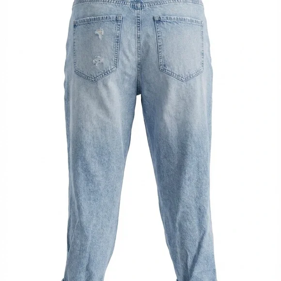 Garage Light Blue Distressed Boyfriend Jeans - Picture 2 of 5